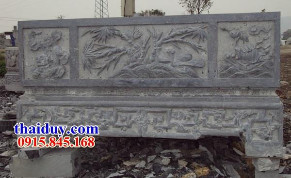 Mẫu chậu cây cảnh hình chữ nhật bằng đá nguyên khối chạm khắc tứ quý cao cấp tại Kiên Giang