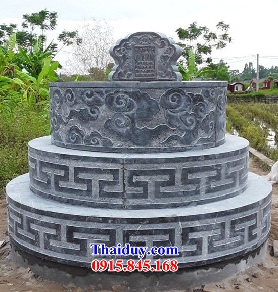 Mẫu mộ hình tròn bằng đá Ninh Bình bán chạy nhất