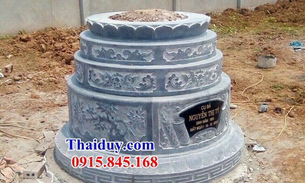Thi công 29 mộ đá tròn chạm trổ tứ quý tinh xảo đẹp nhất toàn quốc