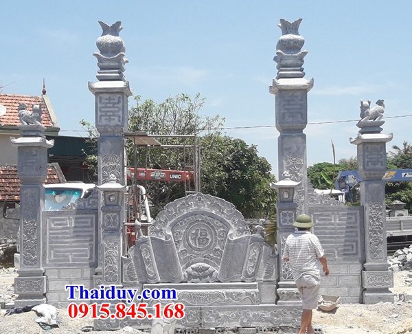 Top 10 mẫu cổng tam quan tứ trụ nhà thờ họ bằng đá xanh nguyên khối được mua nhiều nhất