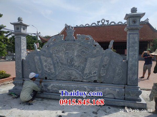 5 mẫu bức bình phong đền chùa bằng đá đẹp cao cấp tại Bình Phước