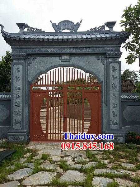 5 mẫu cổng nhà thờ họ bằng đá xanh Thanh Hoá tự nhiên chạm khắc đẹp tại Hải Dương