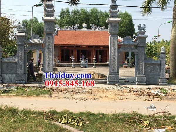 6 mẫu cổng nhà thờ họ bằng đá mỹ nghệ kích thước chuẩn tại Quảng Ninh