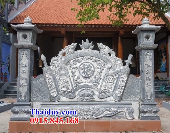 6 mẫu cuốn thư đền chùa bằng đá mỹ nghệ đẹp chạm khắc đẹp tại Đồng Nai