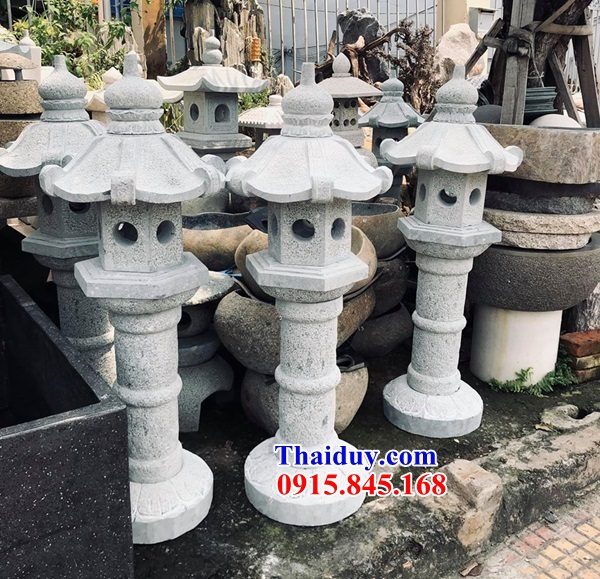 6 mẫu đèn đá trang trí sân vườn chạm khắc hoa văn tại Thanh Hóa