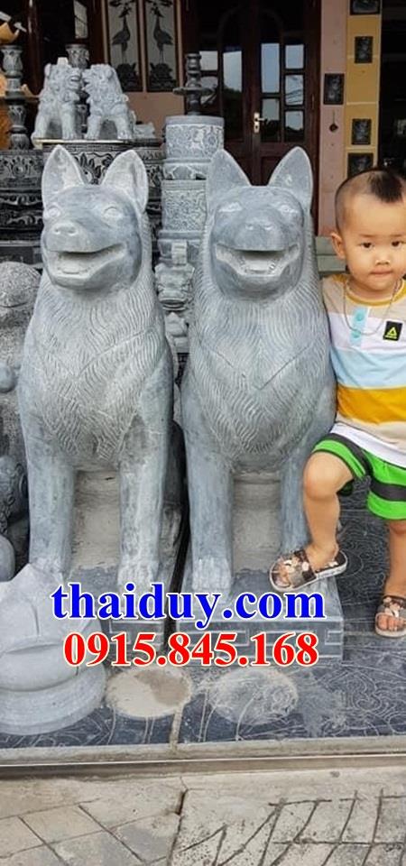Hình ảnh chó bằng đá trấn yểm đền chùa tư gia tại Phú Thọ