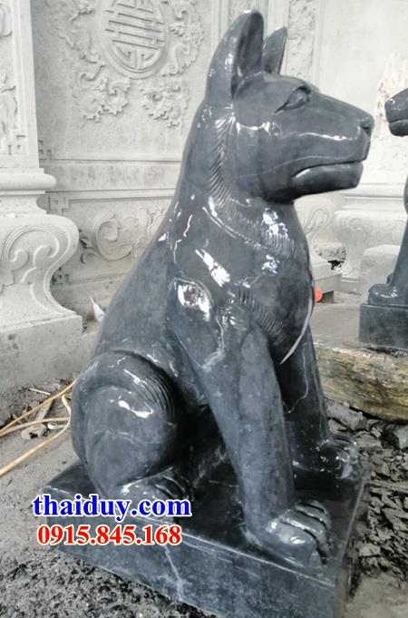 Hình ảnh chó bằng đá xanh trấn yểm đền chùa tư gia tại Phú Thọ