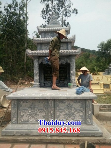 Hình ảnh lăng mộ đôi bằng đá nguyên khối đẹp tại Bình Định
