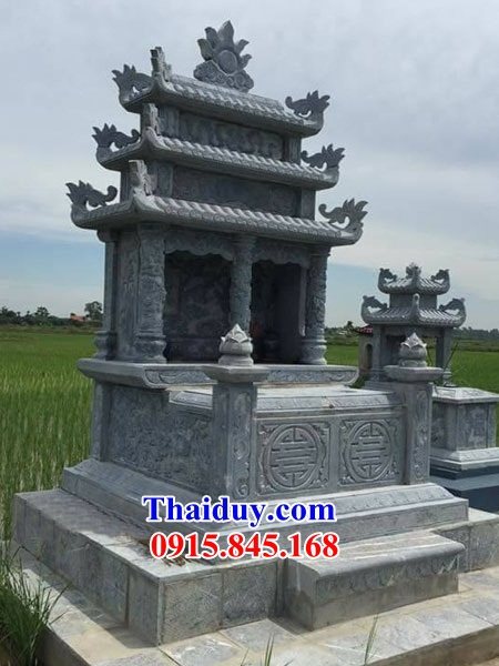 Hình ảnh mộ đôi bằng đá mỹ nghệ đẹp cao cấp chạm khắc hoa văn tinh xảo đẹp tại Quảng Ngãi