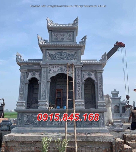 Hình ảnh mộ đôi bằng đá mỹ nghệ đẹp cao cấp tại Quảng Ngãi - 22.05.2024