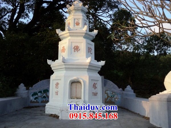 Hình ảnh tháp để hài cốt bằng đá trắng cao cấp đẹp nhất hiện nay tại Ninh Bình