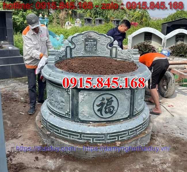 Kích thước lăng mộ đá tròn chuẩn phong thủy tại Hải Phòng - 25.05.2024