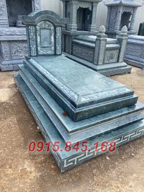 Mẫu mộ đá granite xanh cẩm thạch mẫu mã độc đáo giá thành hợp lý tại Trà Vinh