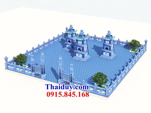 Thiết kế khu lăng mộ gia tiên bằng đá xanh cao cấp tại Nam Định