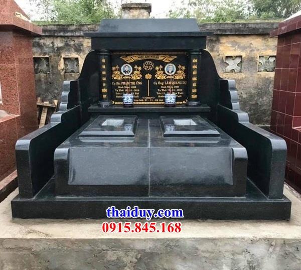 Xây lắp lăng mộ đôi bằng đá kim sa nguyên khối cao cấp đẹp tại Phú Yên