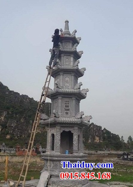 Xây lắp mộ tháp cất để tro cốt bằng đá tự nhiên cao cấp tại Cao Bằng