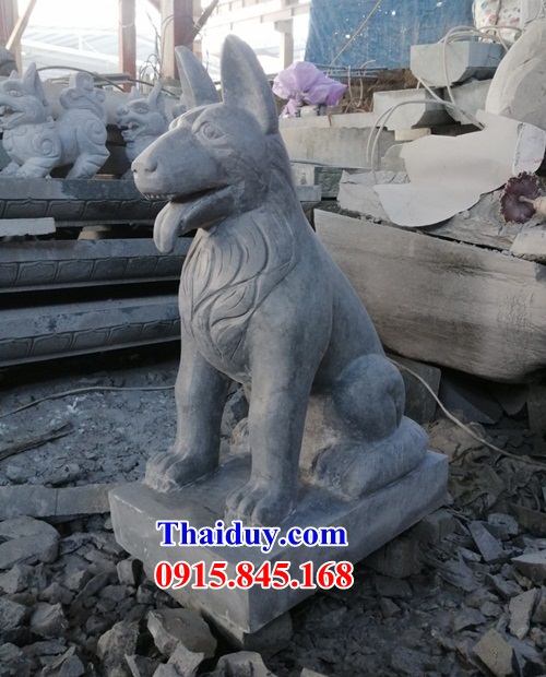 Mẫu chó bằng đá phong thủy - trấn yểm khu lăng mộ gia tộc
