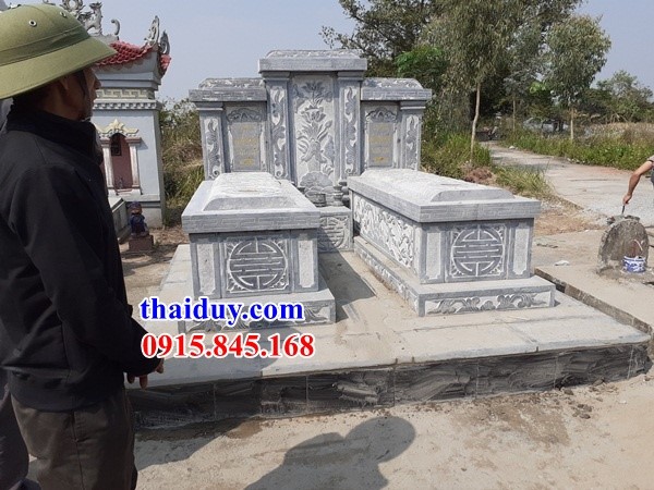 33 Mẫu mộ đá đôi khômg mái bán tại Hà Nội - Hải Phòng