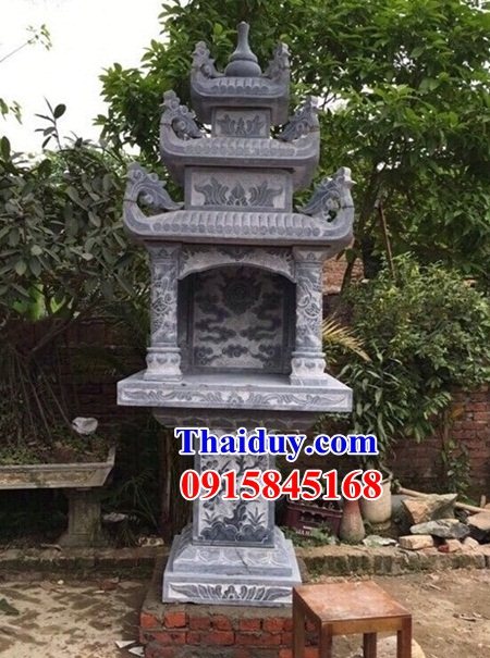 Cột thiên đài nhà linh bàn thờ thiên địa thờ thần linh thổ địa có ba má