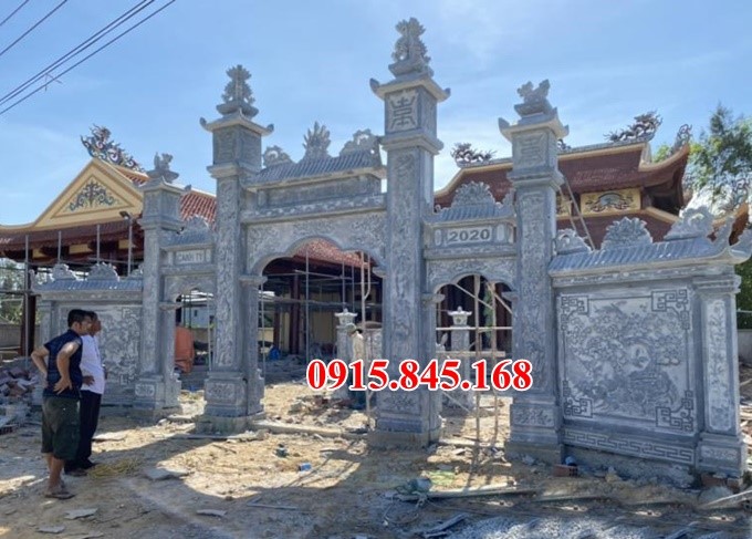 Mẫu Cổng Đá Đẹp - Cổng từ đường gia tiên bằng đá Cao Bằng Lạng Sơn