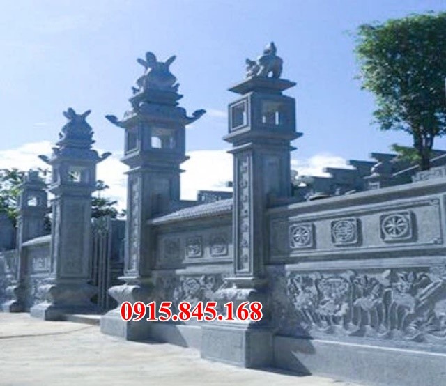 Mẫu Cổng Đá Đẹp - Cổng từ đường gia tiên bằng đá Phú Thọ Thái Nguyên