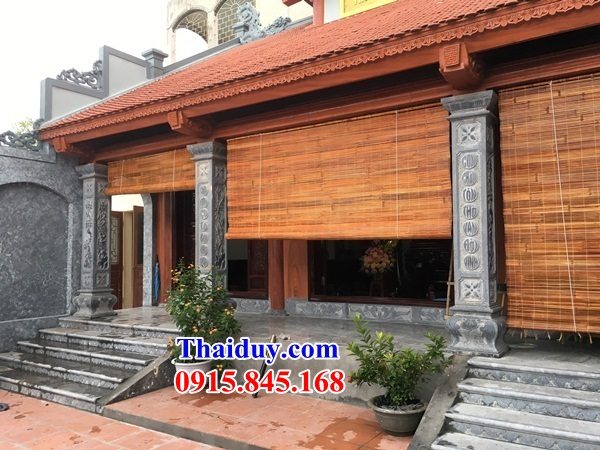 Mẫu Cột đá - Cột vuông xây nhà thờ họ 2022 Cao Bằng Lạng Sơn
