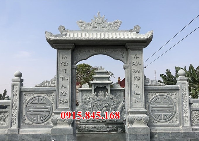 Mẫu cổng đá - Cổng khu lăng mộ đẹp lắp đặt Bình Định Phú Yên