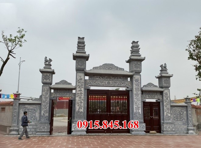 Mẫu cổng đá - Cổng tam quan đình chùa đền đẹp bằng đá