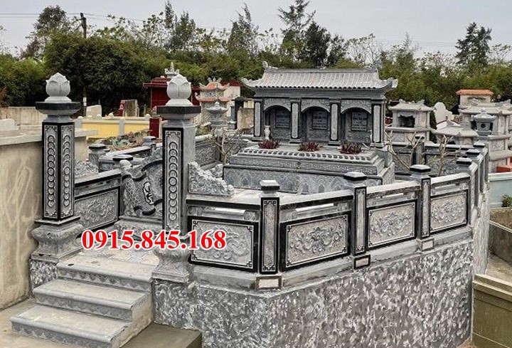 Mẫu khu lăng mộ nghĩa trang nhà mồ đá đẹp điện biên lai châu hòa bình