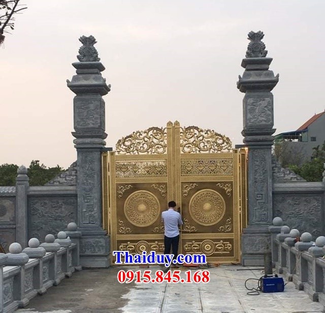 Mẫu lan can tường rào đá - Đình Chùa Miếu đẹp 2022 tại Nghệ An Hà Tĩnh
