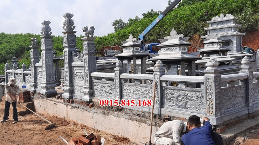 Mẫu lan can tường rào đá - Lăng nhà mồ đẹp nhất 2022 Trà Vinh Ninh Thuận