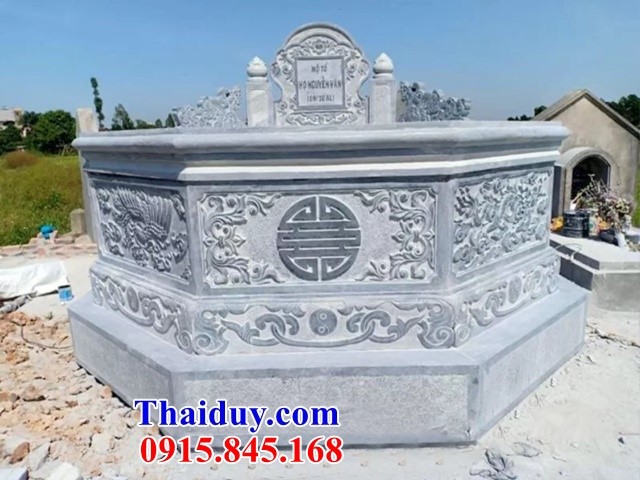 Mẫu mộ đá tròn - lăng mộ đá lục giác đẹp Quảng Ninh Hải Phòng