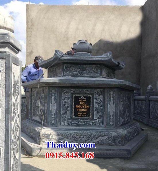 Mẫu mộ đá tròn - lăng mộ đá ông bà ba má đẹp cất để cốt đẹp Phú Yên Khánh Hoà