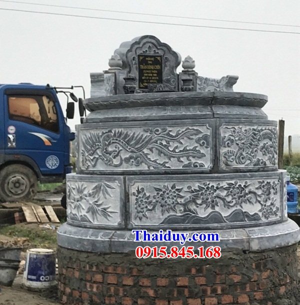 Mẫu mộ đá tròn - lăng mộ đá xanh không mái Hà Giang Lào Cai