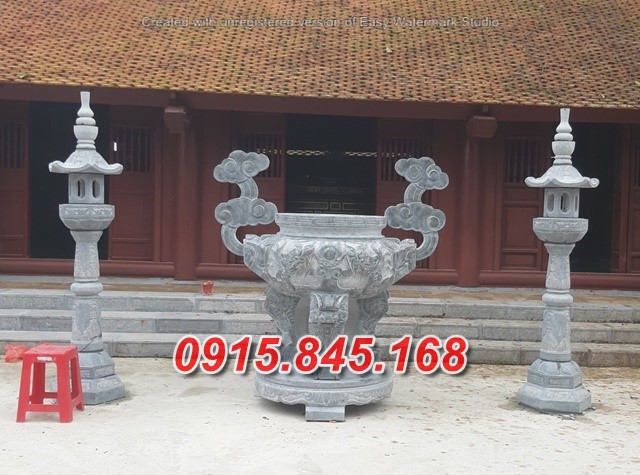 02+ Bắc giang nhà thờ họ cột cổng cuốn thư đá lư đỉnh hương