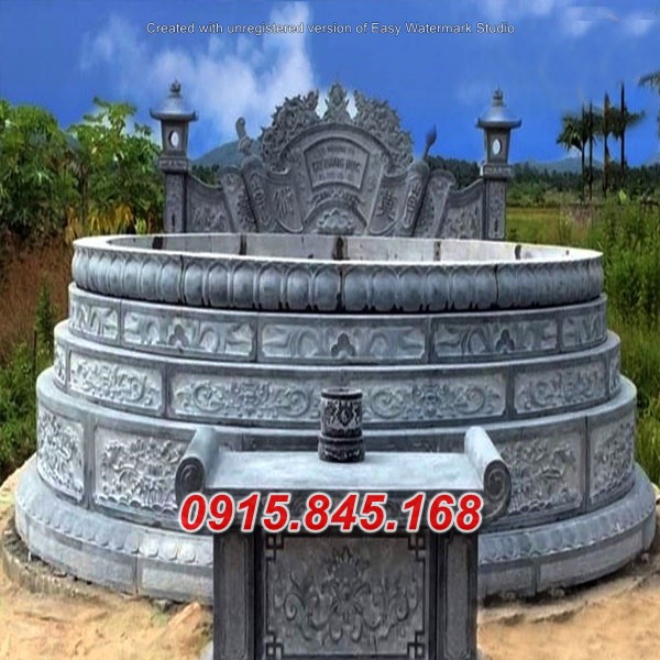 41+ Mẫu mộ tròn đá xanh chạm điêu khắc phong thuỷ đẹp - lăng mộ hình tròn lục lăng bát giác
