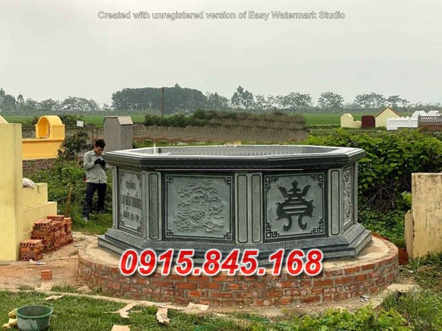 41+ Mẫu mộ tròn đá xanh đẹp - lăng mộ hiện đại hình tròn lục lăng bát giác