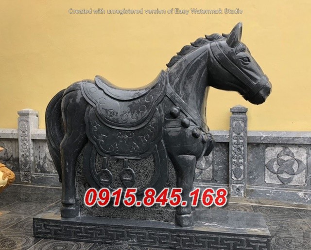 Mẫu ngựa đá khối tự nhiên tượng ngựa lăng mộ nghĩa trang nhà thờ từ đường