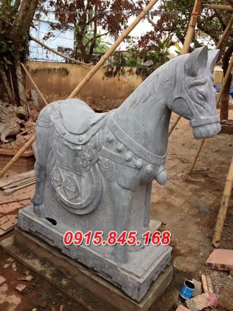 Mẫu ngựa đá tượng ngựa nhà thờ họ từ đường đình chùa