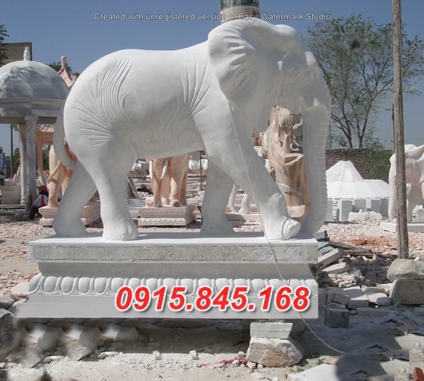 Mẫu voi đá đứng tượng voi phục thờ đình đền chùa miếu nhà thờ từ đường