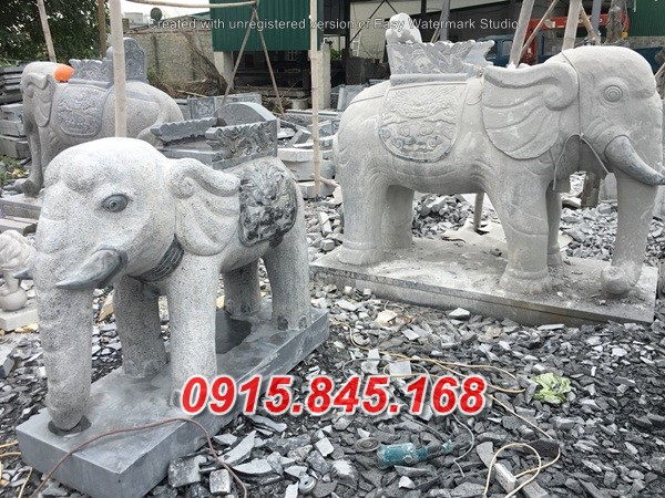 Mẫu voi đá khối tự nhiên tượng voi đình chùa miếu nhà thờ từ đường