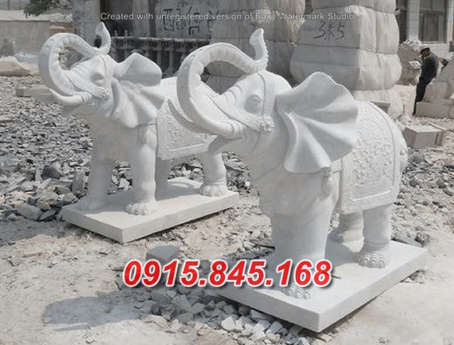 Mẫu voi đá mỹ nghệ điêu khắc tượng voi phục thờ đình đền chùa miếu nhà thờ từ đường