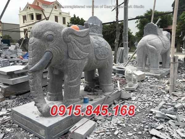 Mẫu voi đá tượng voi đình chùa miếu nhà thờ từ đường