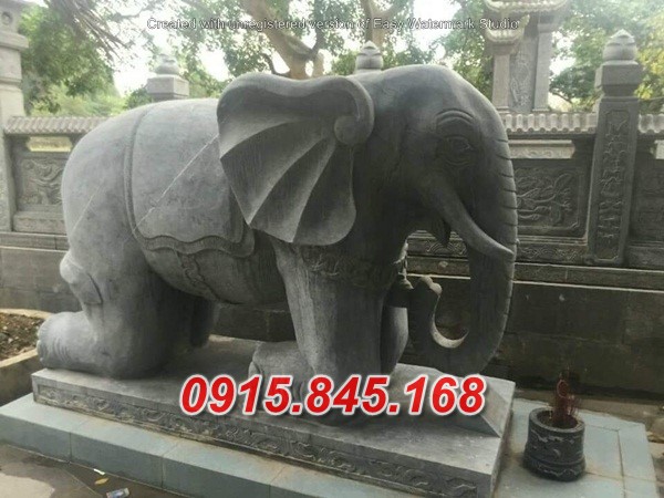 Mẫu voi đá tượng voi nhà thờ họ từ đường đình chùa