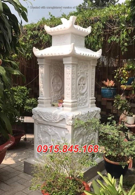 kích thước 49+ Mẫu tháp am thờ đá trắng cất để đựng tro hài cốt đẹp