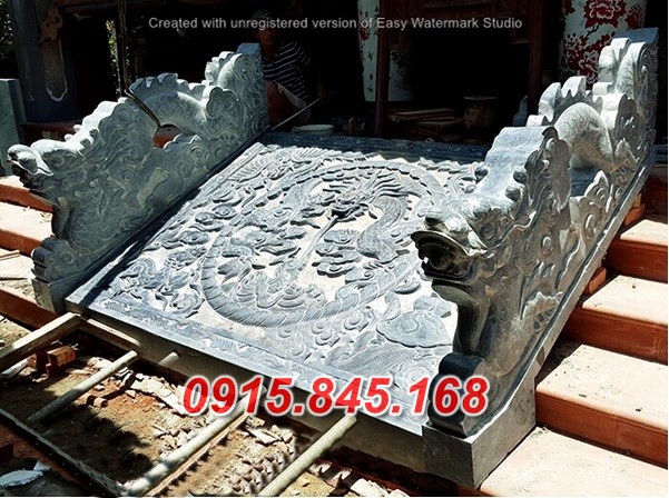 kích thước thiết kế rồng đá tượng chiếu rồng bậc thềm nhà thờ họ từ đường gia tộc