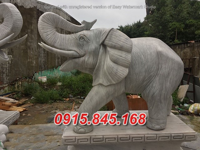 kích thước voi đá tượng voi phục thờ đình đền chùa miếu nhà thờ từ đường