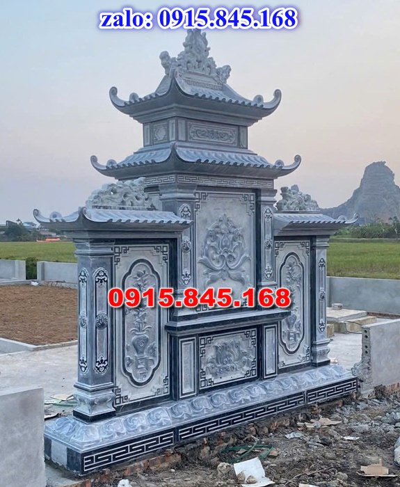 nhà mồ tiền chế, nhà mồ xây làm bằng đá, kích thước nhà mồ, kiểu dáng nhà mồ, nhà mồ có mái che, nhà mồ miền tây, lan can tường bao hàng rào nhà mồ, cuốn thư bức bình phong nhà mồ, nhà mồ để thờ hũ lọ tro cốt đá, nhà mồ ông bà bố mẹ gia đình ba má, mồ mả bằng đá.