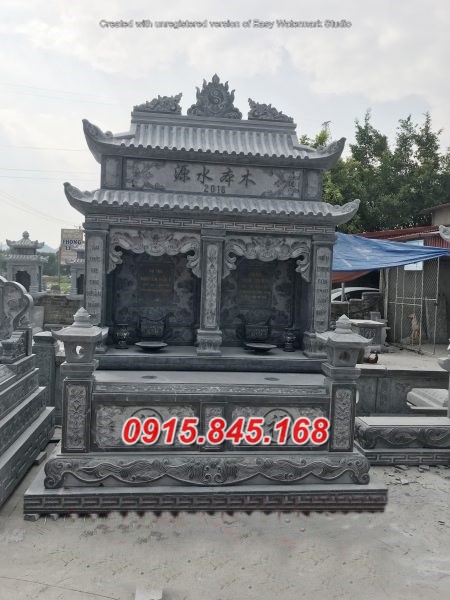 mộ hai mái đá xanh đẹp