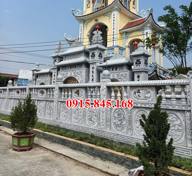 20+ Mẫu bao lan đá đẹp - hàng rào bằng đá